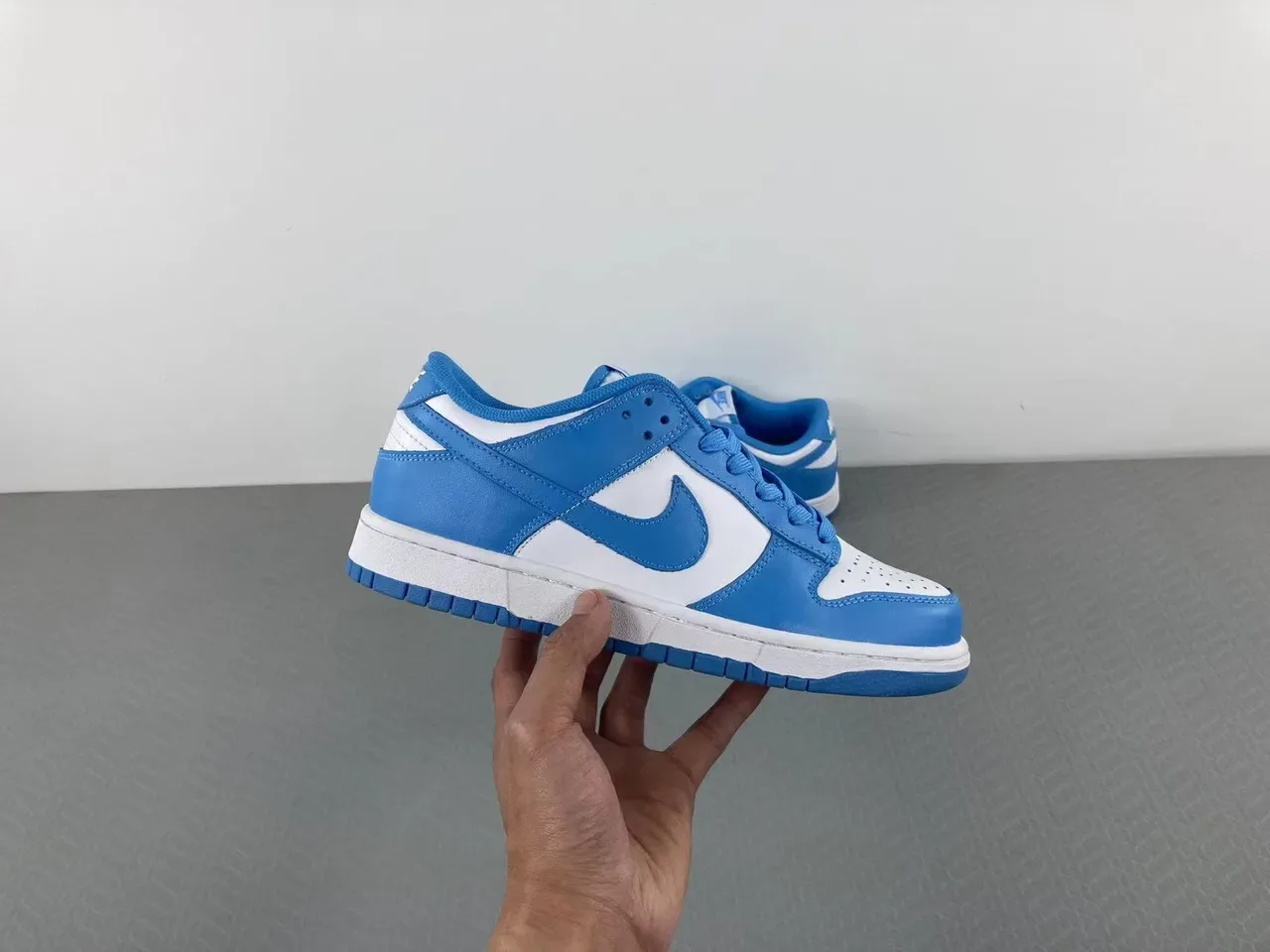Nike Dunk Low Light Blue and White Lifestyle Sneakers 10