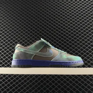 Nike Dunk Low बहुरंगी नीली चकचकी स्यूड स्केटबोर्ड जूते