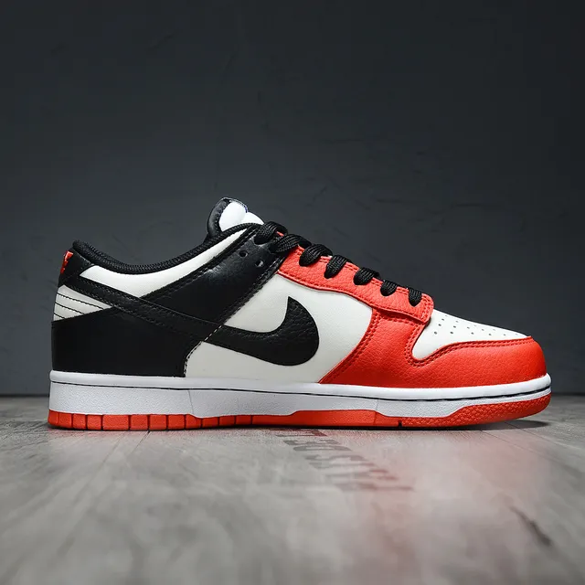 Nike Dunk Low NBA 75th Anniversary White Black Red Lifestyle Sneakers 6