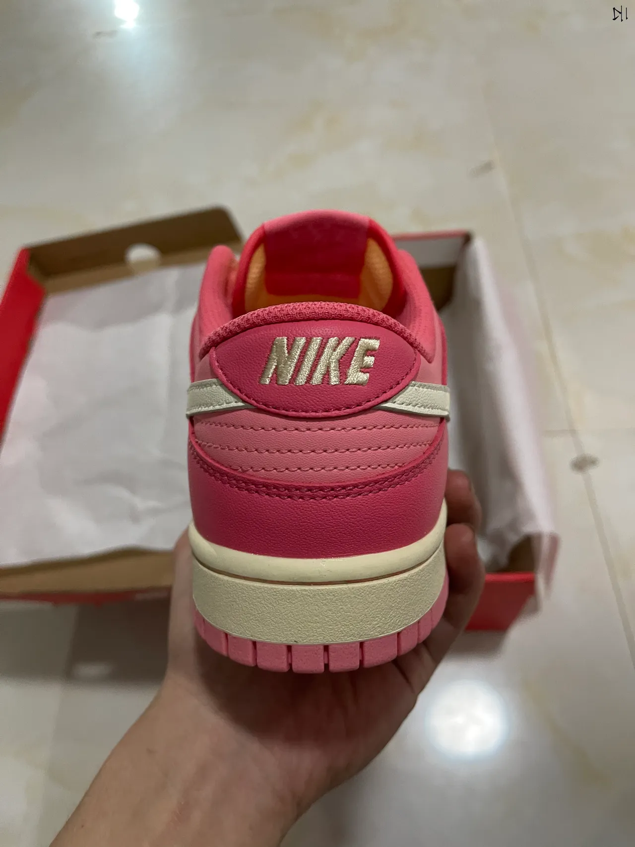 Nike Dunk Low Pink Yellow Cream Lifestyle Sneakers 6