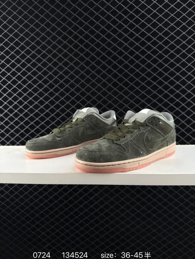 Nike Dunk Low Retro Olive Green Suede Lifestyle Sneakers 2