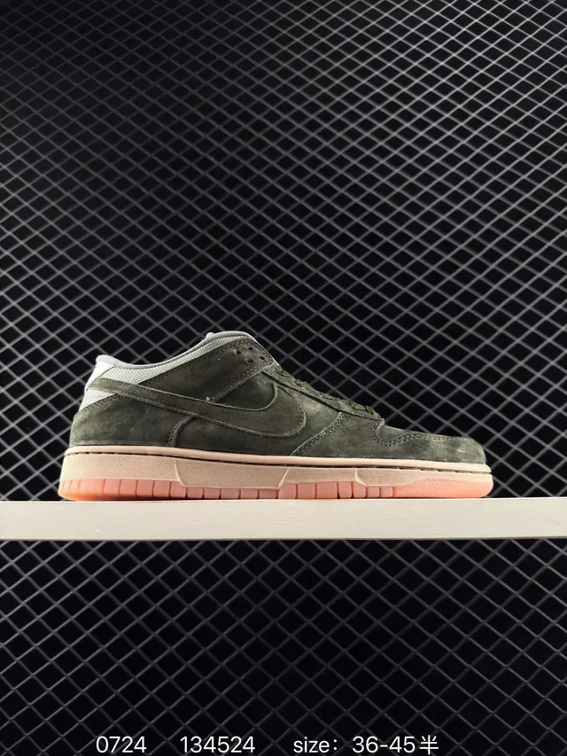 Nike Dunk Low Retro Olive Green Suede Lifestyle Sneakers 6