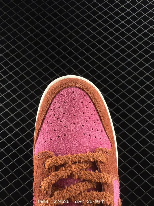Nike Dunk Low Two-Tone Marron Rose Daim Chaussures de Skateboard 2