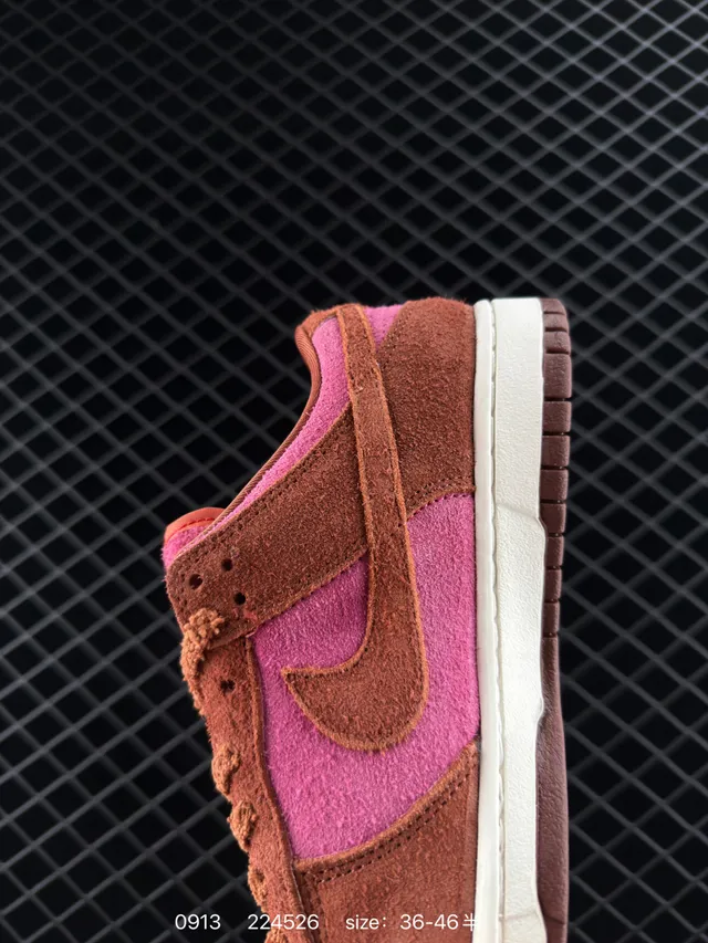 Nike Dunk Low Two-Tone Marron Rose Daim Chaussures de Skateboard 3