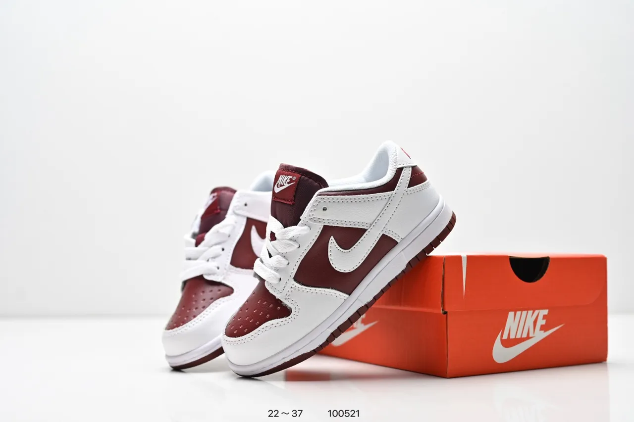 Nike Dunk Low White Maroon Lifestyle Sneakers 2