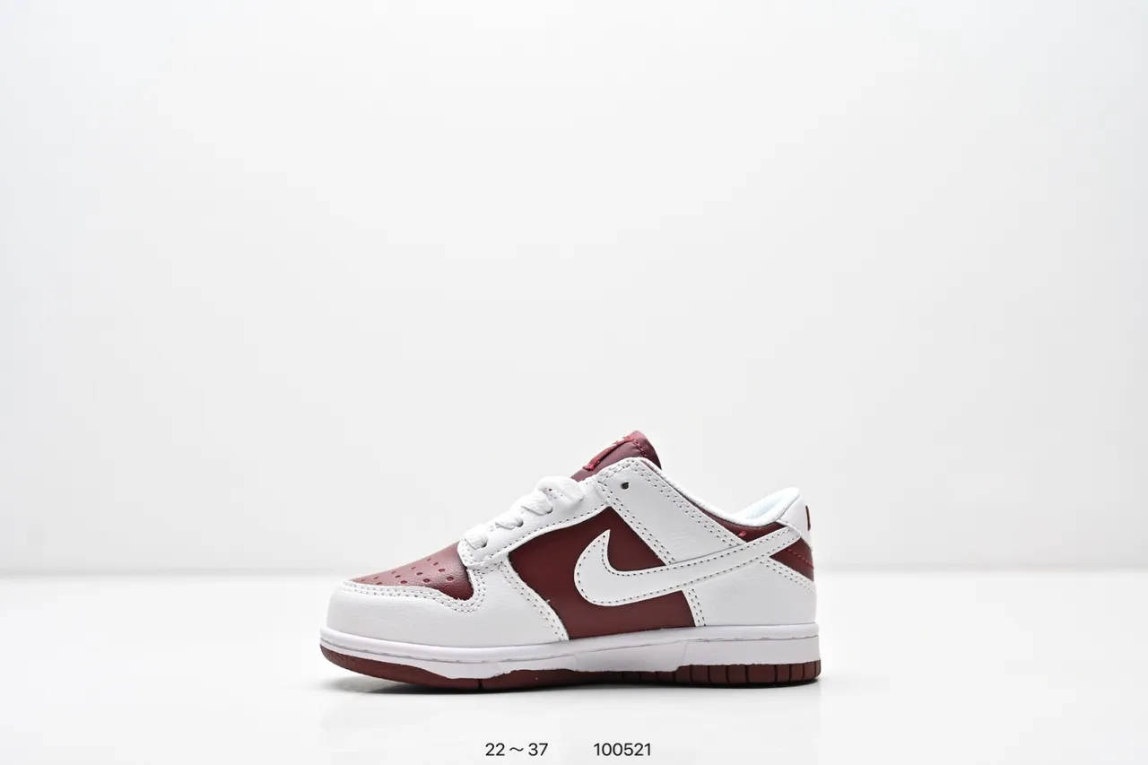 Nike Dunk Low White Maroon Lifestyle Sneakers 4