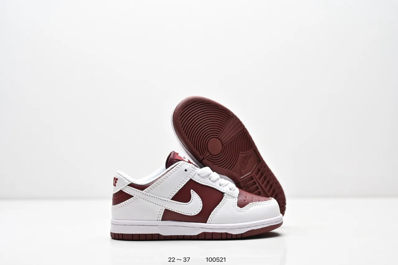 Nike Dunk Low White Maroon Lifestyle Sneakers 6