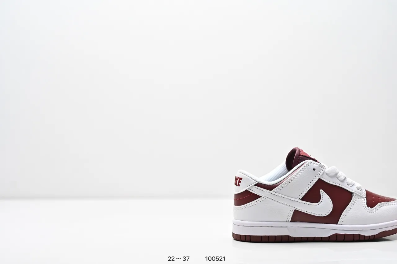 Nike Dunk Low White Maroon Lifestyle Sneakers 8