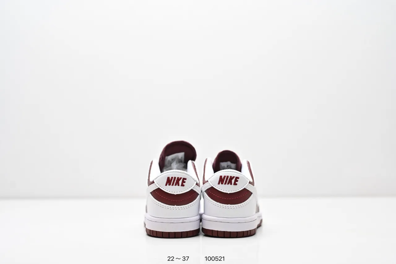 Nike Dunk Low White Maroon Lifestyle Sneakers 9
