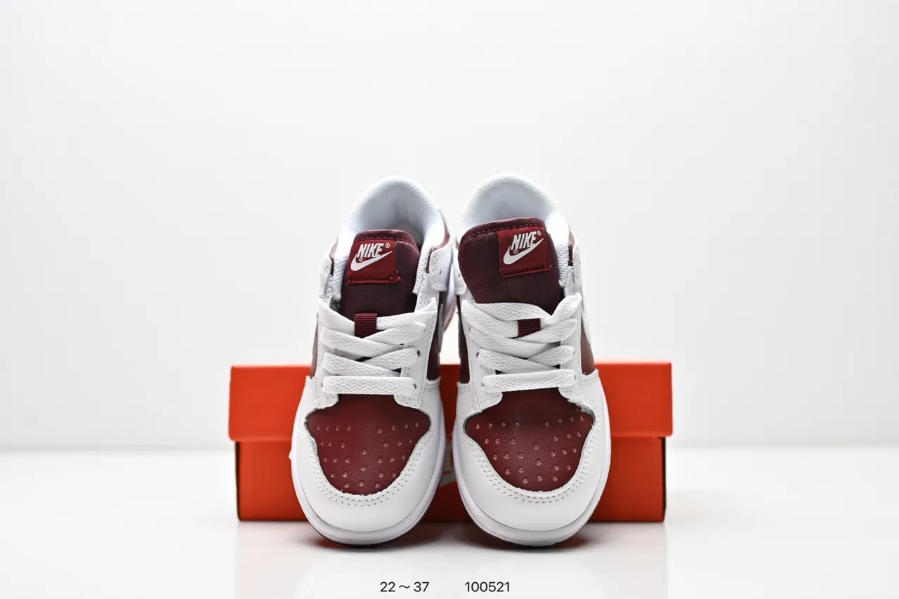 Nike Dunk Low White Maroon Lifestyle Sneakers 10