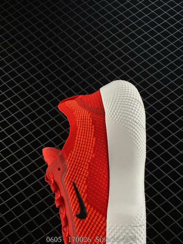 Nike Free Red White Flyknit Grooved Sole Running Shoes 2