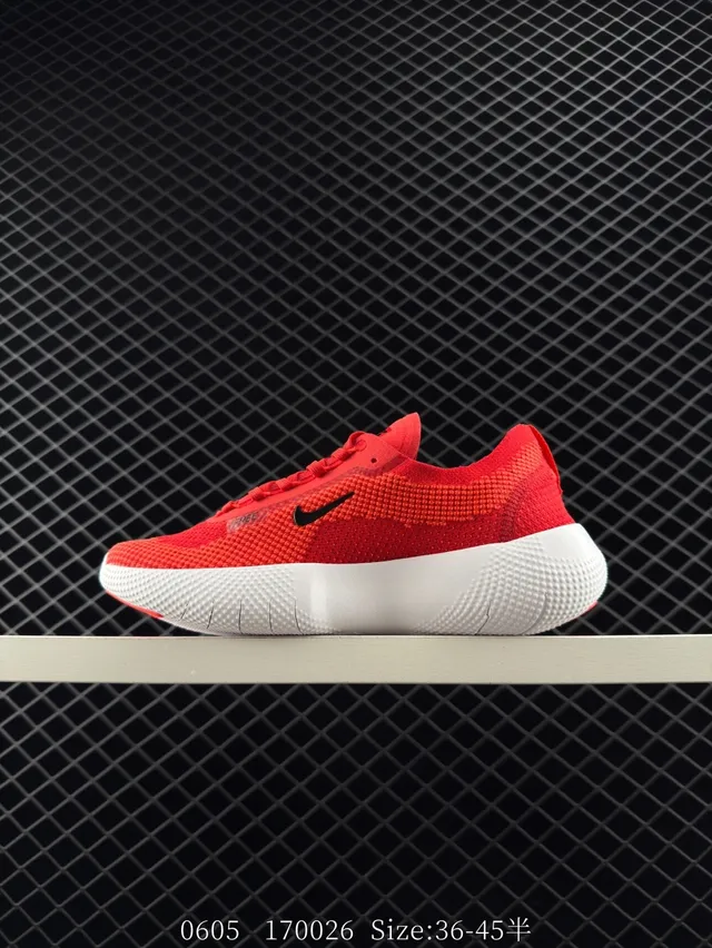 Nike Free Red White Flyknit Grooved Sole Running Shoes 5