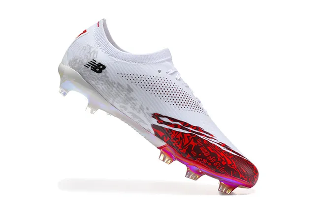 Nike Furon أبيض متعدد الألوان منخفض القطع أعلى جوارب قزحاني هلومورفيك أرض صلبة أحذية كرة القدم 3