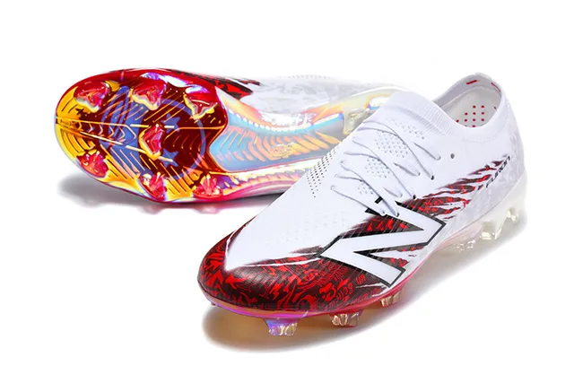 Nike Furon أبيض متعدد الألوان منخفض القطع أعلى جوارب قزحاني هلومورفيك أرض صلبة أحذية كرة القدم 6