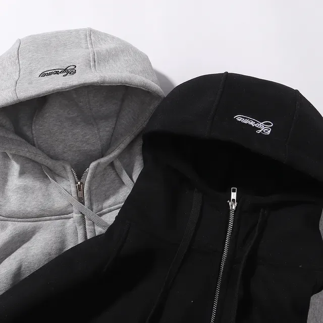 Nike Gray Black Full-Zip Raglan Sleeve Hoodie 2