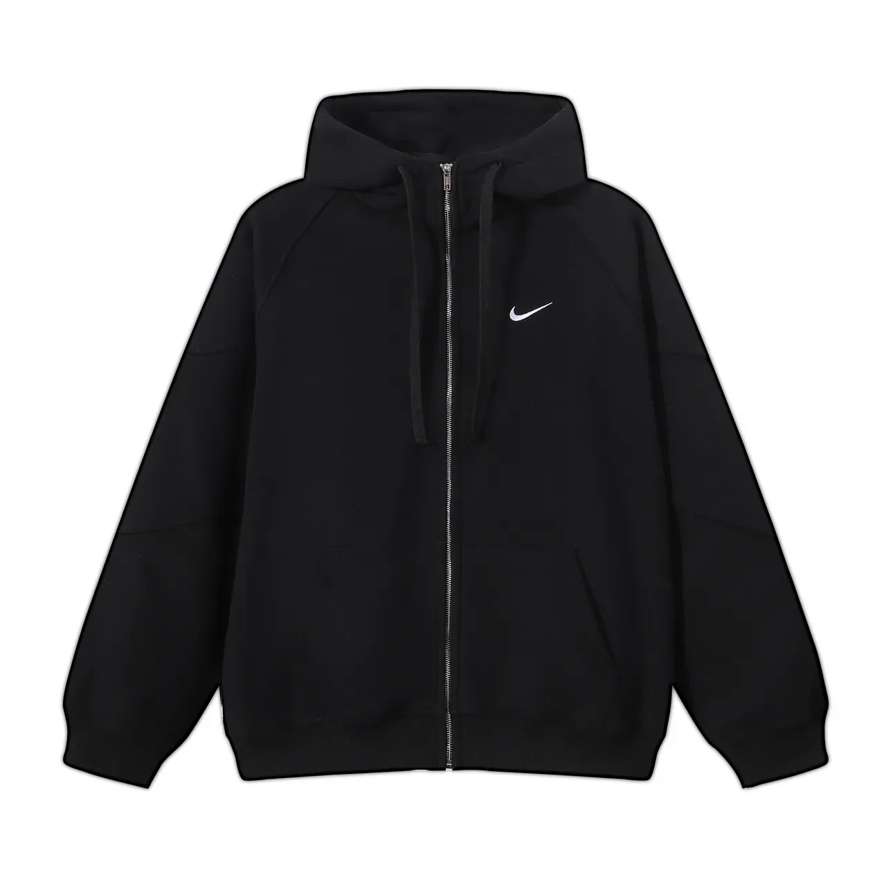 Nike Gray Black Full-Zip Raglan Sleeve Hoodie 14