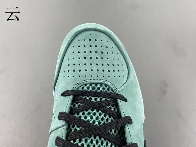 Nike Green Black High-Top Suede-Mesh Upper Basketball Shoes 5
