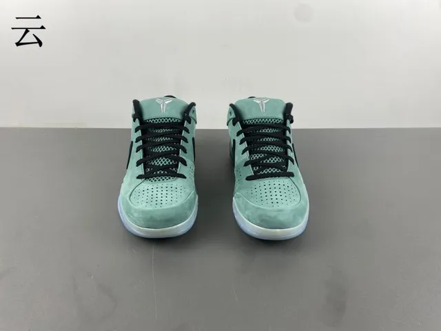 Nike Green Black High-Top Suede-Mesh Upper Basketball Shoes 10