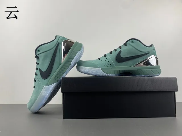 Nike Green Black High-Top Suede-Mesh Upper Basketball Shoes 13