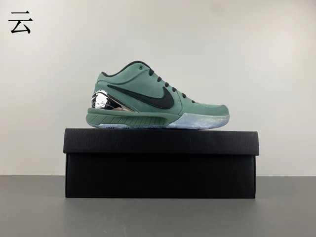 Nike Green Black High-Top Suede-Mesh Upper Basketball Shoes 14