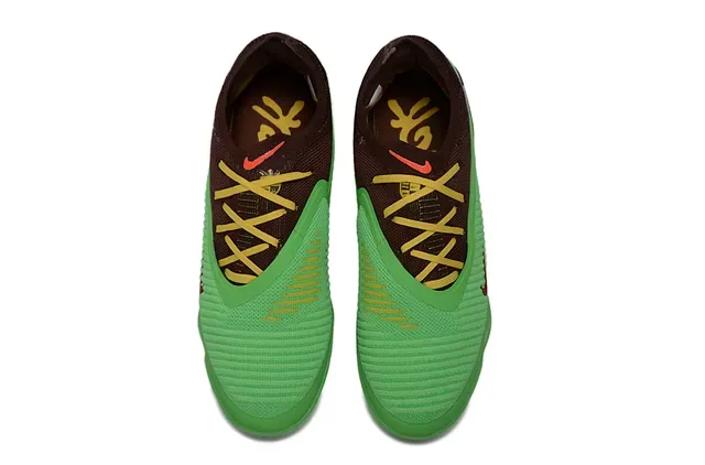 Nike Vert Marron Knit Upper Molded TPU Cage Turf Chaussures de football 11