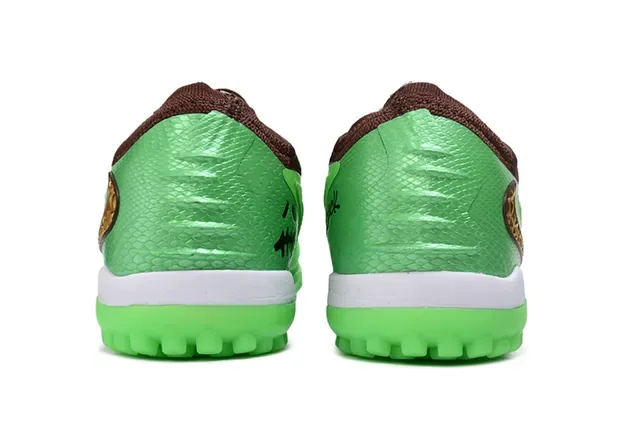 Nike Vert Marron Knit Upper Molded TPU Cage Turf Chaussures de football 13
