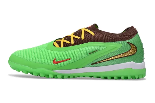 Nike Vert Marron Knit Upper Molded TPU Cage Turf Chaussures de football 17