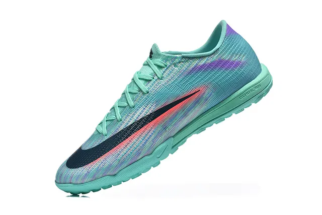 Nike Verde Multicolor Low-Cut Superior Sintético Overlay Gradiente Iridiscente Césped Zapatos de Fútbol 4
