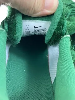 Nike Green White Plush Textured Upper Midsole Lifestyle Sneakers 3