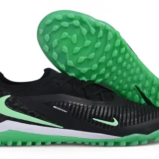 Nike Gripknit Turf Negro y Verde Neón Zapatos de fútbol