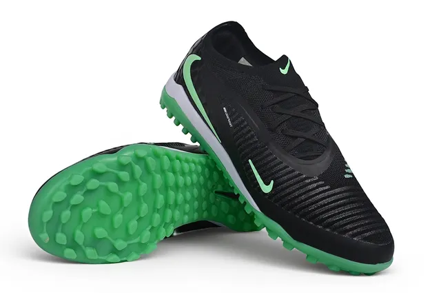 Nike Gripknit Turf Noir et Vert Néon Chaussures de football 3