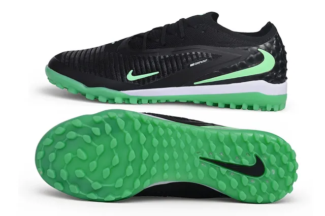 Nike Gripknit Turf Noir et Vert Néon Chaussures de football 5