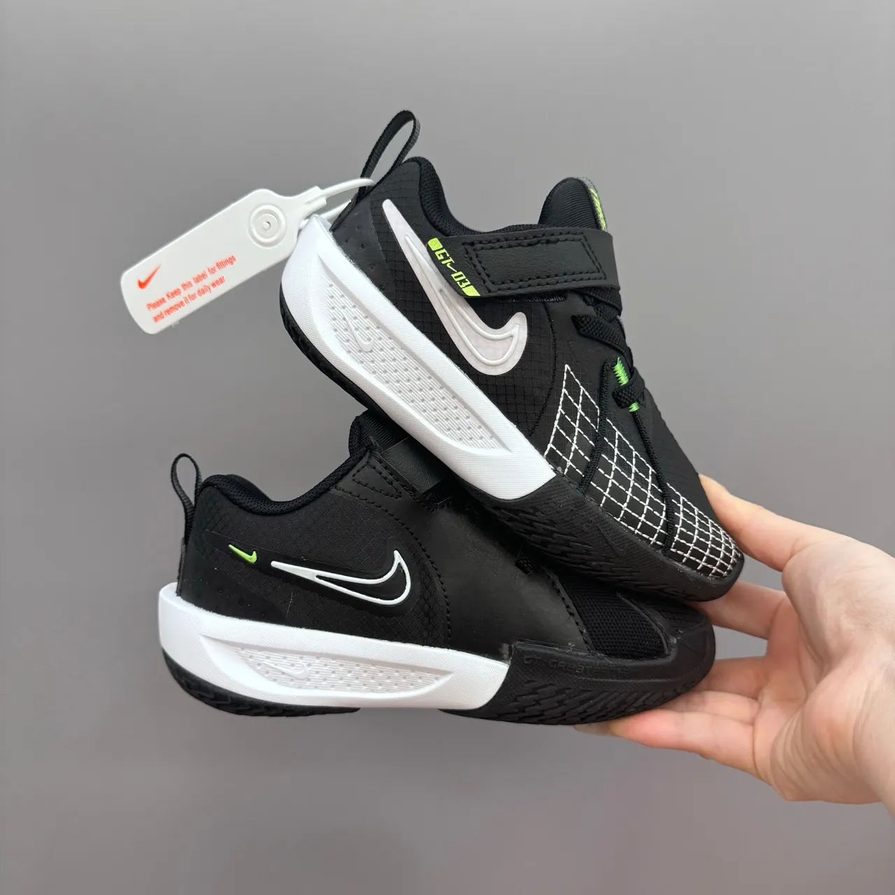 Nike GT Cut Blue Black Low-Top Dual-Strap Closure Basketball Shoes 17