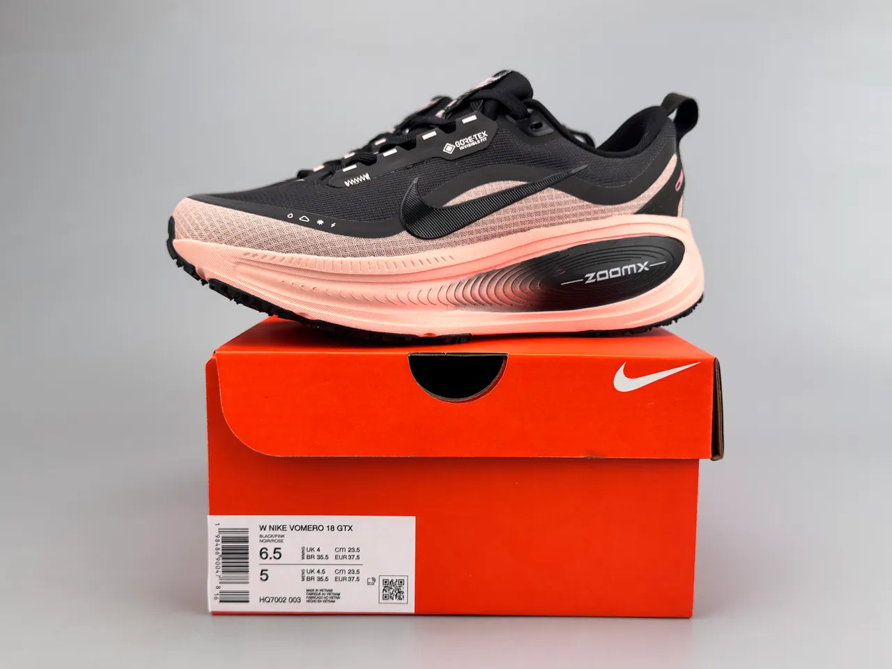 Nike Invincible Run Black Pink Engineered Mesh Upper Sculpted ZoomX Midsole Running Shoes 2