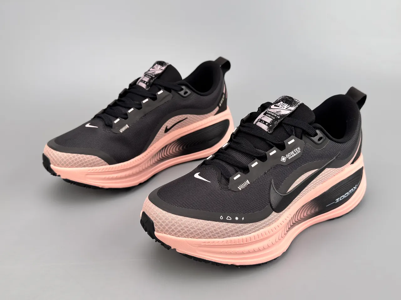 Nike Invincible Run Black Pink Engineered Mesh Upper Sculpted ZoomX Midsole Running Shoes 7