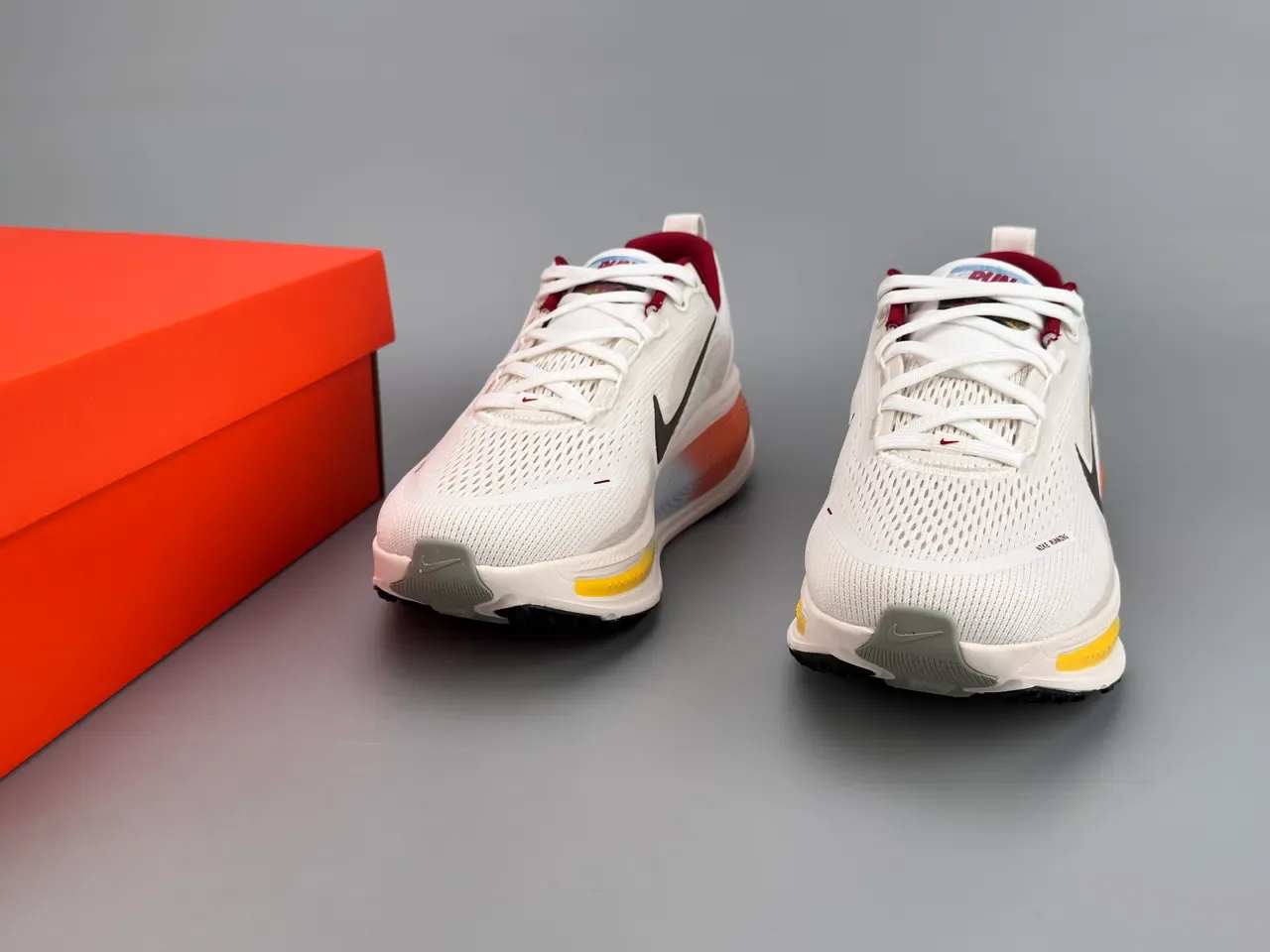 Nike Invincible Run White Red Engineered Knit Upper Visible ZoomX Midsole Window Running Shoes 3