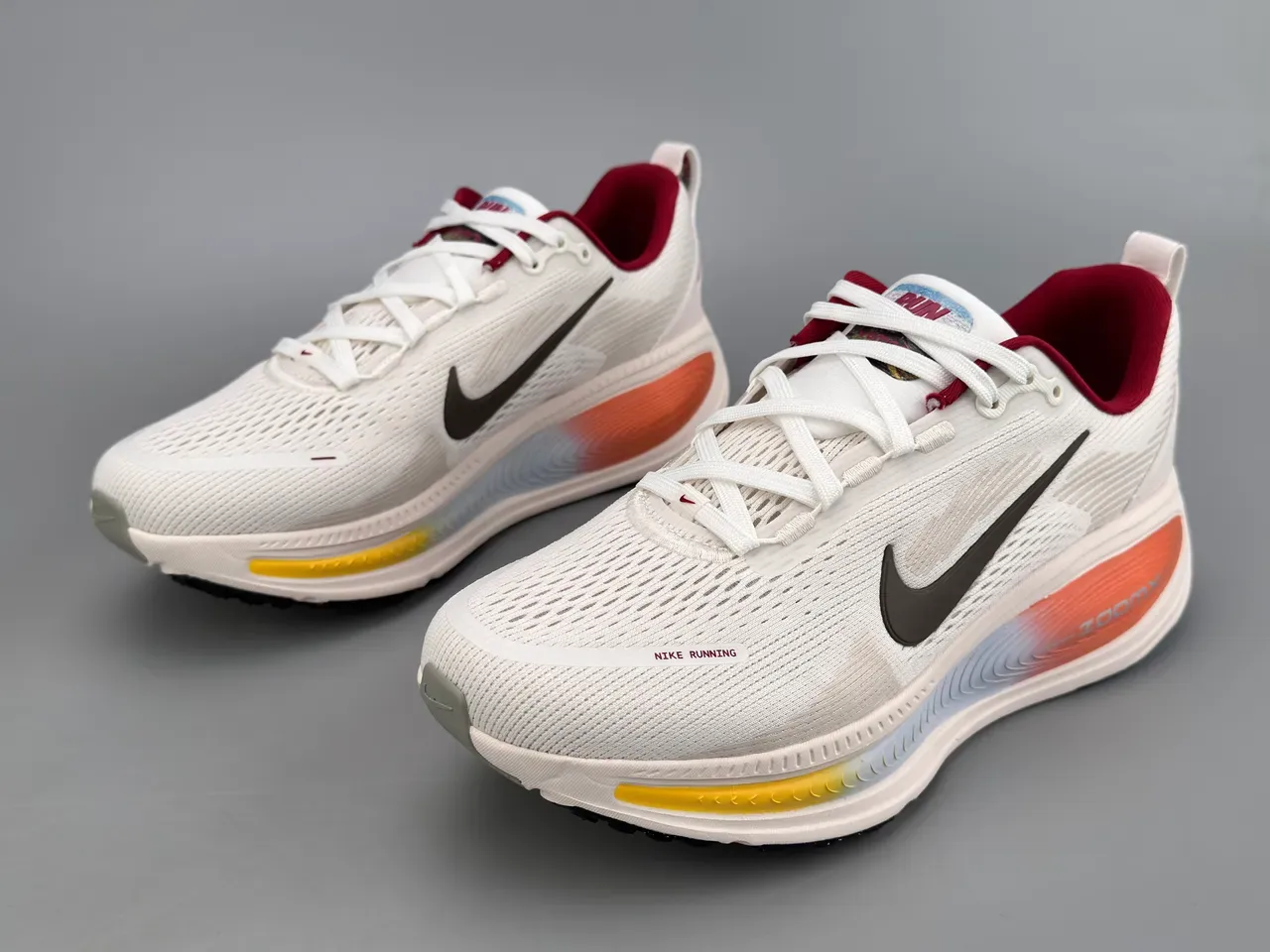 Nike Invincible Run White Red Engineered Knit Upper Visible ZoomX Midsole Window Running Shoes 5