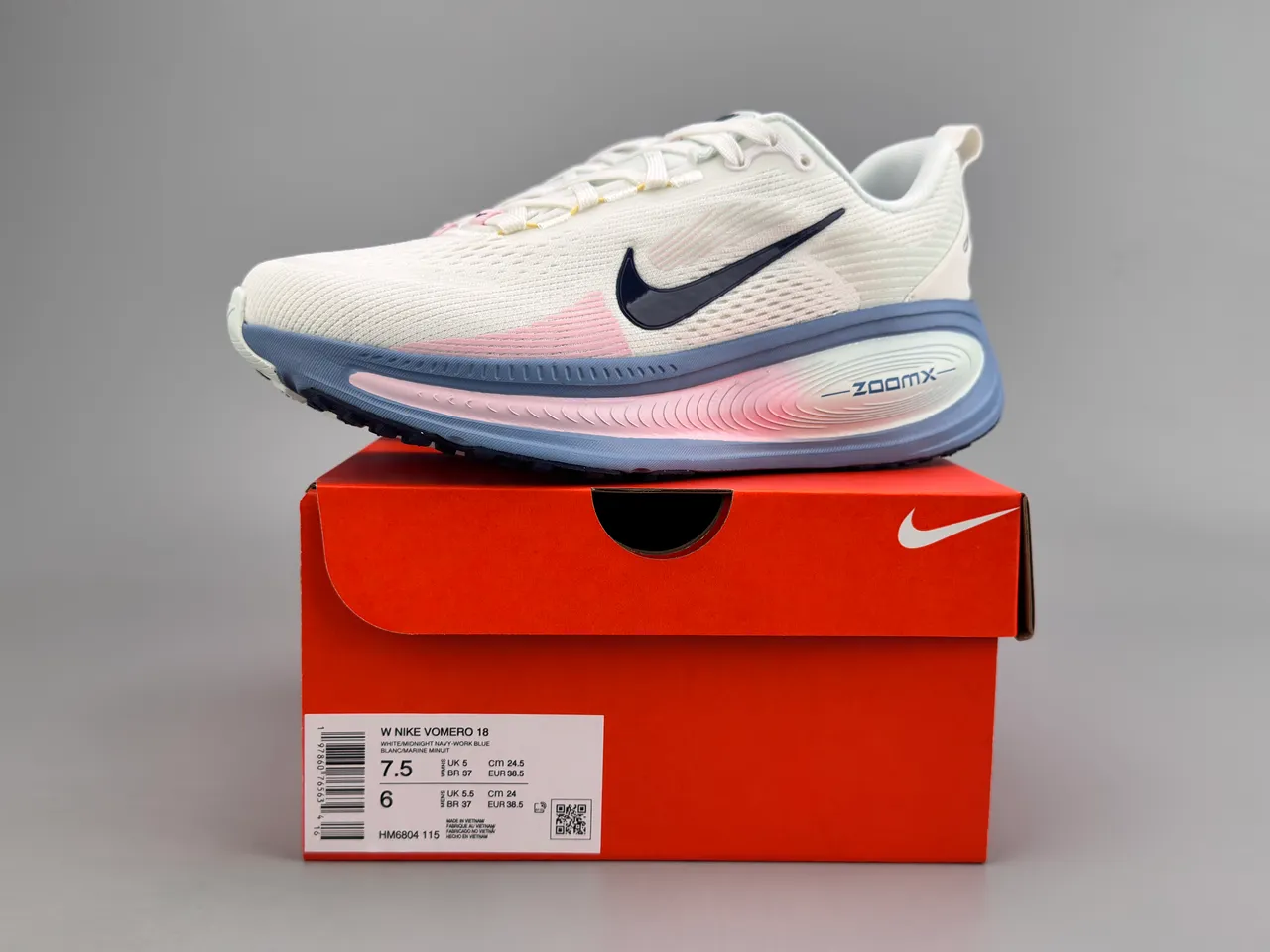 Nike Invincible Run ZoomX White Pink Blue Running Shoes 4