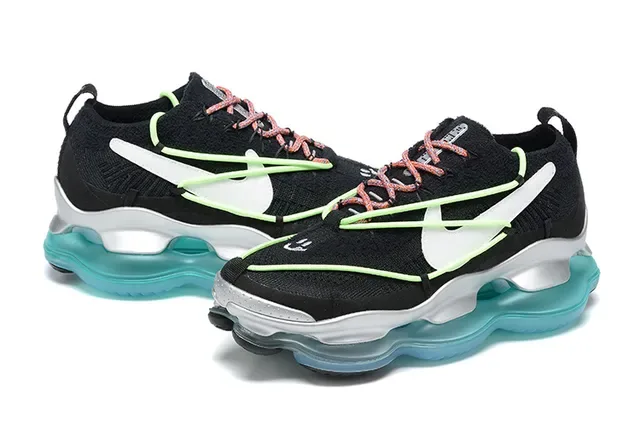 Nike ISPA Link Axis Black White Neon Green Turquoise Lifestyle Sneakers 4