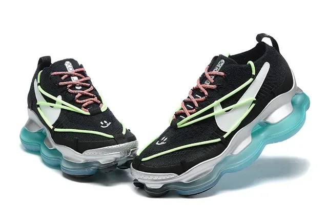 Nike ISPA Link Axis Black White Neon Green Turquoise Lifestyle Sneakers 5