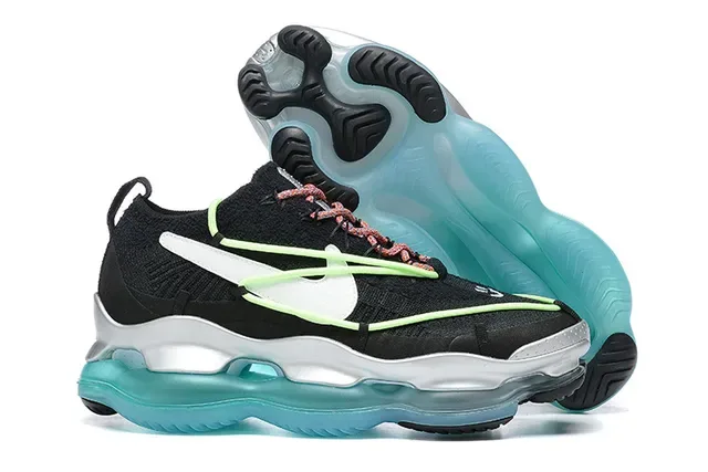 Nike ISPA Link Axis Black White Neon Green Turquoise Lifestyle Sneakers 6