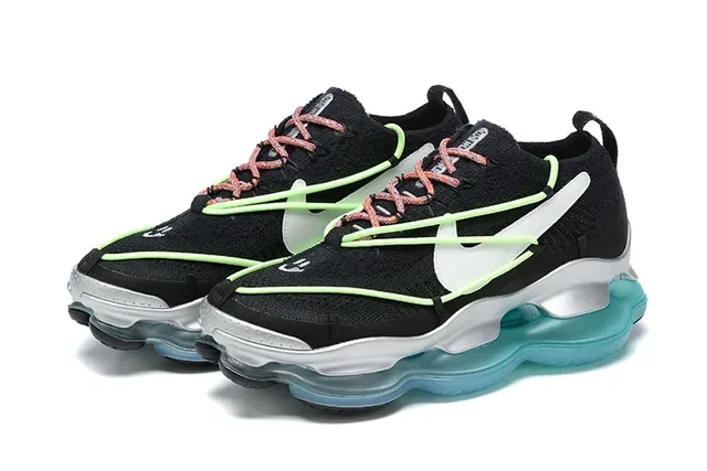Nike ISPA Link Axis Black White Neon Green Turquoise Lifestyle Sneakers 7