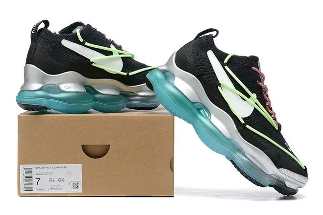 Nike ISPA Link Axis Black White Neon Green Turquoise Lifestyle Sneakers 8