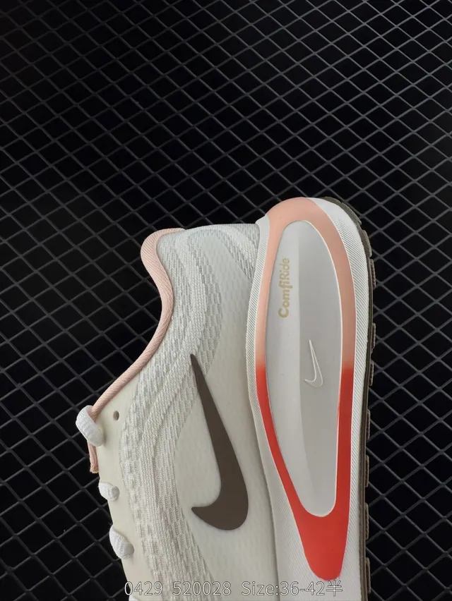 Nike Journey Run 2024 White Red Engineered Knit Upper Wave-Shaped Cushioning Running Shoes 3
