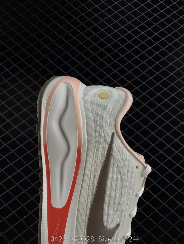 Nike Journey Run 2024 White Red Engineered Knit Upper Wave-Shaped Cushioning Running Shoes 4