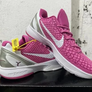 Nike Kobe 4 Pink White Silver Basketball Shoes