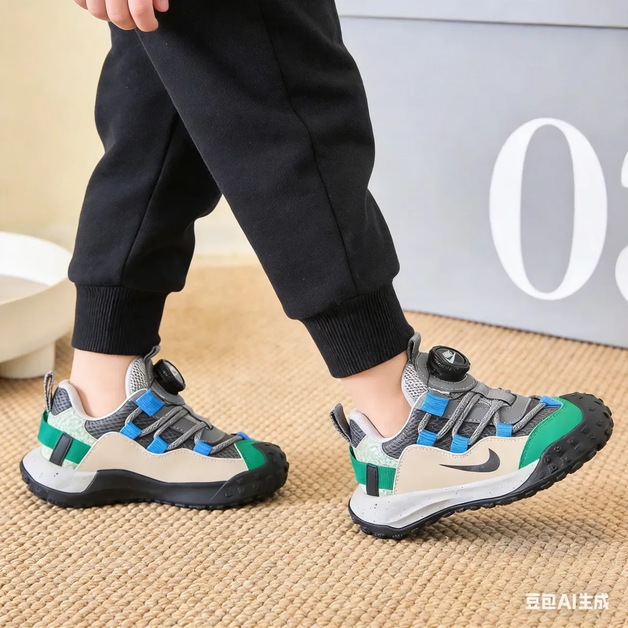 Nike Laceless BOA Dial Kids Lifestyle Sneakers 7