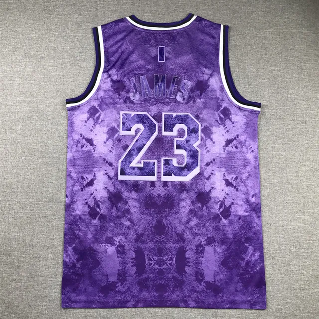 Nike Lakers Select Edition Tie-Dye Violet Maillot de Basketball 2