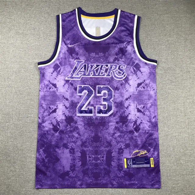 Nike Lakers Select Edition Tie-Dye Violet Maillot de Basketball 3