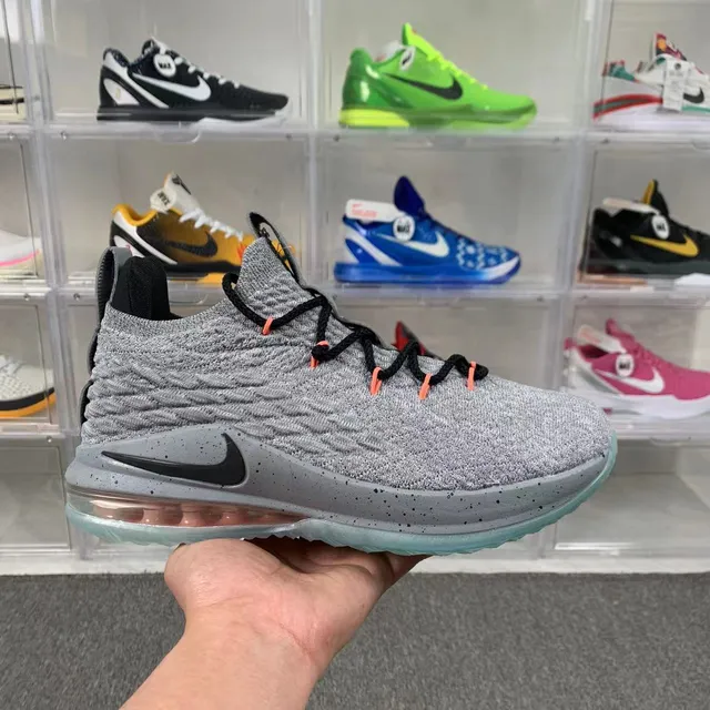 Nike LeBron 17 Gray Black Orange Basketball Shoes 2